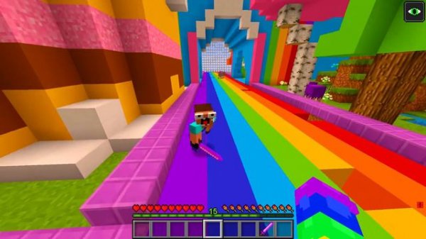 🌈 КАК МЕНЯЛАСЬ ДЕВУШКА РАДУЖНЫЙ БЛОК И ЕЁ ЖИЗНЕННЫЙ ЦИКЛ МАЙНКРАФТ!