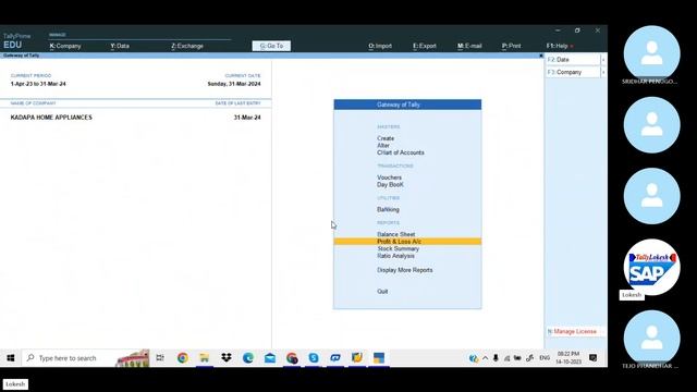 Tally Prime 3.0.1 - Data Export to Excel , Jpeg , Pdf in TELUGU смотреть онлайн