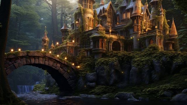Celtic Music 3 Hours to Sleep and Relax - Castle Atmosphere in Medieval Forest in Spring смотреть онлайн