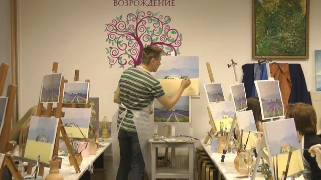 Мастер-класс картина маслом "Лавандовое поле".Lavender field.Picture смотреть онлайн