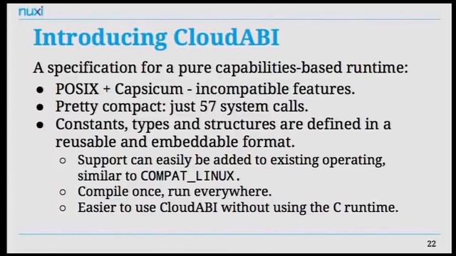 CloudABI Cloud computing meets fine-grained capabilities смотреть онлайн