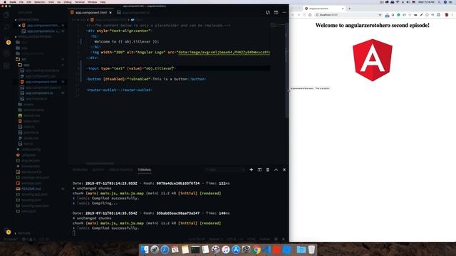 Angular 8 tutorial series | #3 BINDINGS & EVENTS | Blackboxtech смотреть онлайн