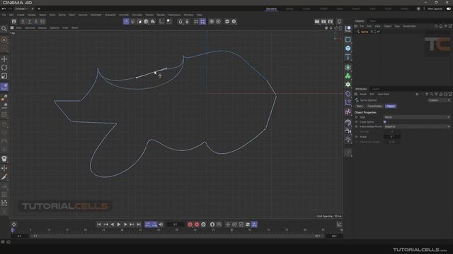 0035. spline pen tool in cinema 4d смотреть онлайн