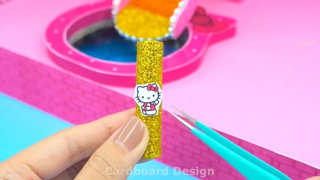 How To Make Hello Kitty House With Rainbow Slide Pool From Cardboard ❤️ DIY Miniature House #5 смотреть онлайн
