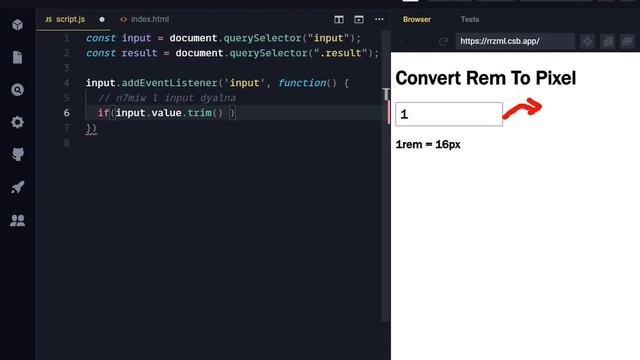 JavaScript Projects - Convert Rem to Pixel Darija | الدارجة смотреть онлайн