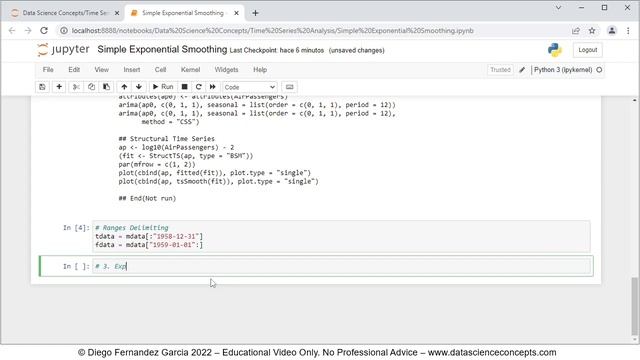 Exponential Smoothing. Brown Simple Method in Python (Jupyter) смотреть онлайн