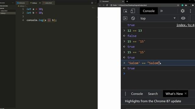 Javascript 5-dars, Logical operations(Mantiqiy amallar) haqida смотреть онлайн