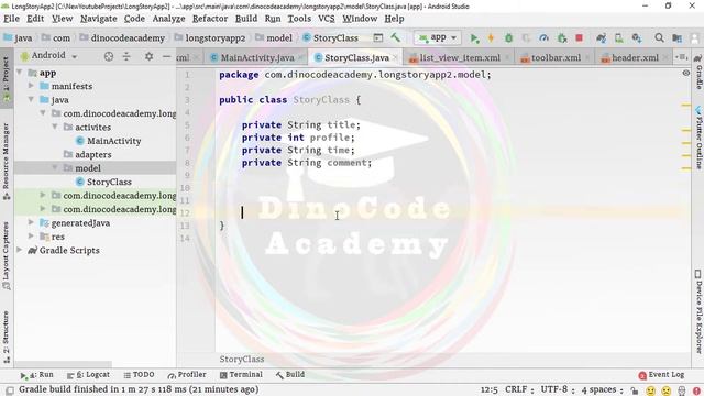 How to create Long Story App in a Android Studio for Absolute Beginners Part: 6 | By Using Java смотреть онлайн