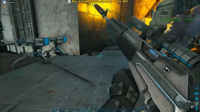 ARK Survival Evolved. Выносим трайб Peaceful Neighbors при помощи Gasbags и рельсотрона. смотреть онлайн