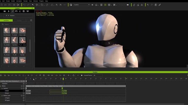 iClone 7.1 Tutorial - Timeline: Hand Gesture Clips and Motion Clips смотреть онлайн