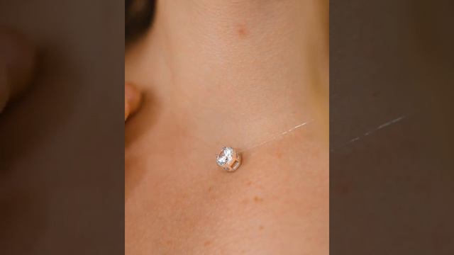 Колье невидимка на леске, подвеска на шею с леской, подарок на новый год, 8 марта, день рождения смотреть онлайн