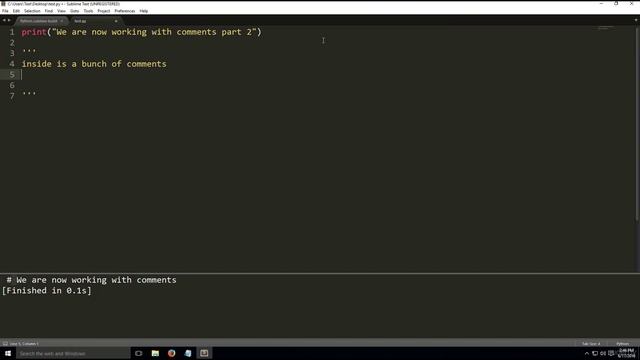 Multiple Line Comments in Python смотреть онлайн