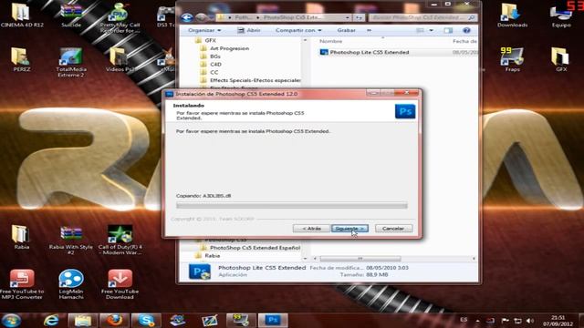 Como descargar y instalar Photoshop CS5 Extended en Español смотреть онлайн