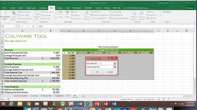 Excel Module 10 Part 3 Data Table - 2 Variable - 1920x1080 resolution смотреть онлайн