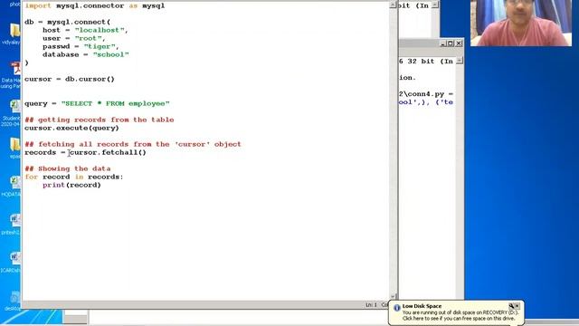 IMPORT EXPORT BETWEEN MYSQL AND PYTHON PART-2 смотреть онлайн