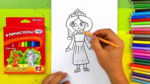 Царевна Елена Прекрасная - как нарисовать Царевну из мультика