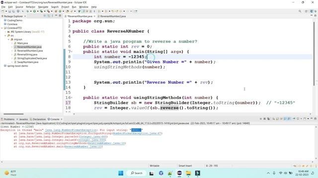 Write a java program to reverse a number with string way смотреть онлайн