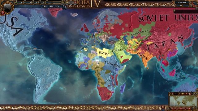 EU4: Cold War Conflict Always War Mod Timelapse смотреть онлайн