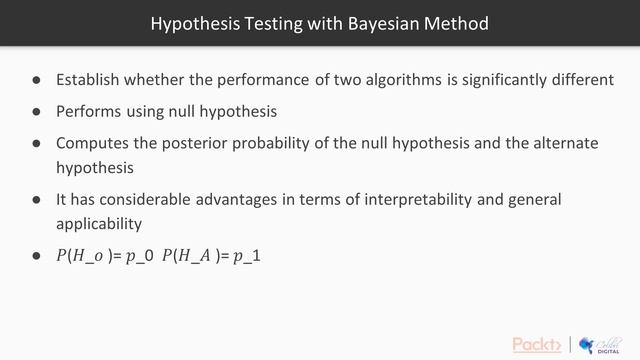 Hands-On Bayesian Methods with Python : Hypothesis Testing with Bayesian Method | packtpub.com смотреть онлайн