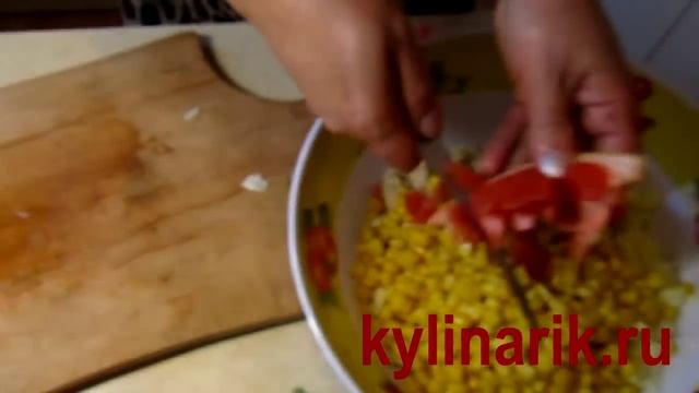 Салат с МЯСОМ, кукурузой! Салат с пекинской капустой. Вкусные салаты от kylinarik.ru смотреть онлайн