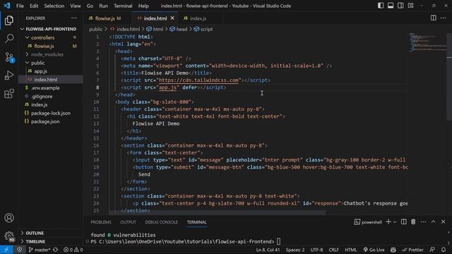 Flowise AI Tutorial #8 - API Endpoints, API Keys (with Node) смотреть онлайн