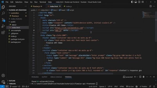 Flowise AI Tutorial #8 - API Endpoints, API Keys (with Node)