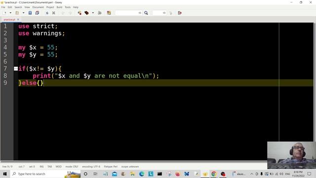 Perl Programming If \ Else Comparison Operator Tutorial 2022 смотреть онлайн