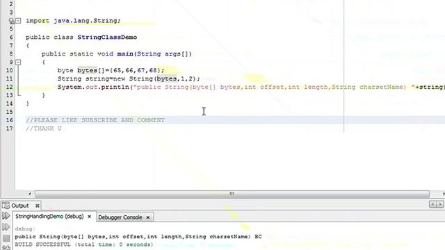 Java Programming Tutorial -String Class-6- public String(byt смотреть онлайн