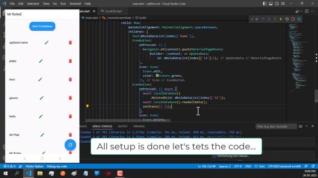 Flutter SQLite Delete Record Data From the database SQFLite CRUD (Part - 4) смотреть онлайн
