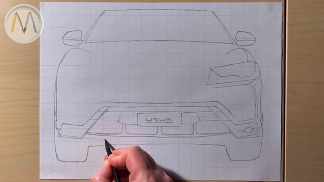 Ламборгини Урус рисунок / Lamborghini Urus tutorial смотреть онлайн