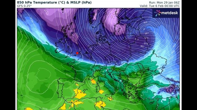 ΚΑΙΡΟΣ | 14 Φεβρουαρίου 2024 - Θερμοκρασία Στην Ευρώπη GFS 850 hPa смотреть онлайн