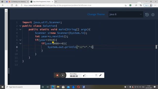 Day of the programmer-Hackerrank || java programming language || problem solving on hackerrank смотреть онлайн