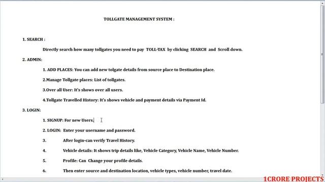 Online Tollgate management system Using PHP - 1Crore Projects смотреть онлайн