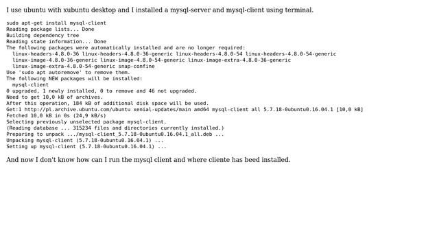 How to run mysql client? смотреть онлайн