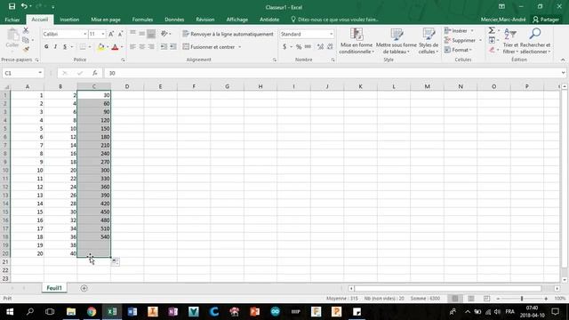 Numérotation automatique Excel смотреть онлайн