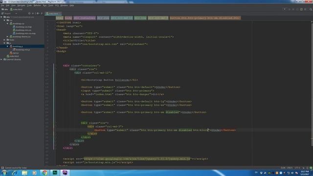 Bootstrap 3 button kullanımı - bölüm 5 смотреть онлайн