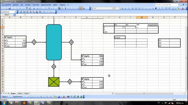 Simulador: BMyE para un proceso de Evaporacion y cristalizacion en Excel смотреть онлайн