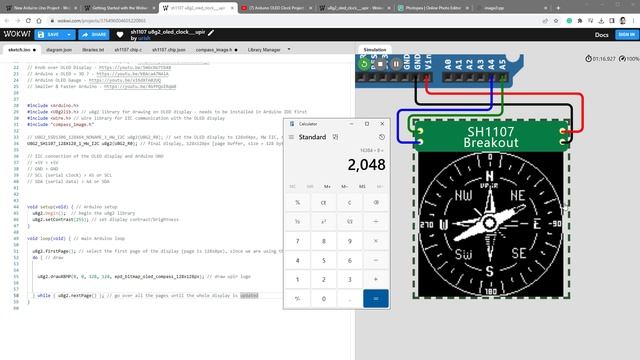 New Possibilities: Arduino UNO + 128x128 OLED Display in WOKWI (SH1107) смотреть онлайн