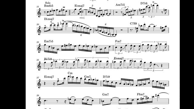 Michael Brecker Tenor Saxophone Transcription On 