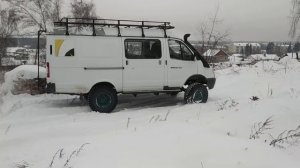 Газель полный привод на односкатке.