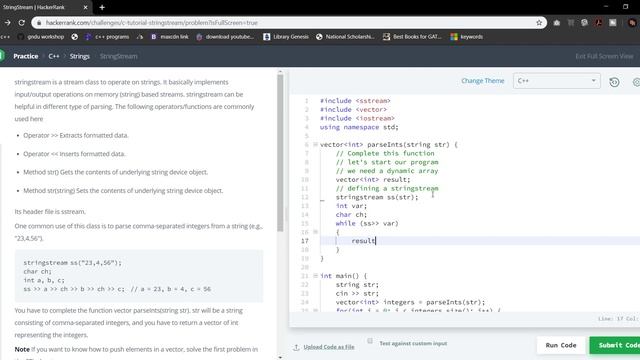 Hackerrank problem on stringstream in the easiest way. смотреть онлайн