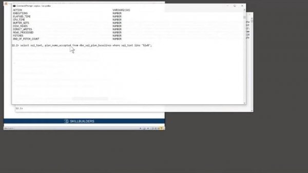 SQL Performance Baselining in Oracle 11g