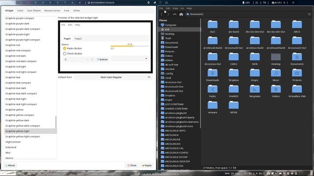 ArcoLinux : 2484 Graphite-gtk-theme-git is a new theme on our repo смотреть онлайн