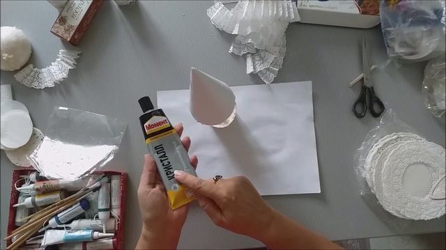 Ажурная елочка из салфеток. смотреть онлайн
