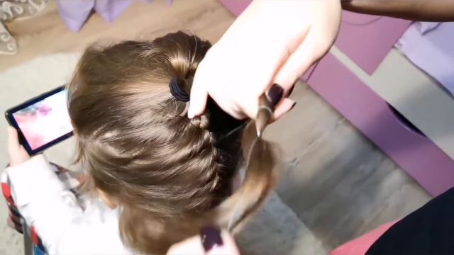 Прическа принцессы. Princess hairstyle. ?Прическа на бублик? смотреть онлайн