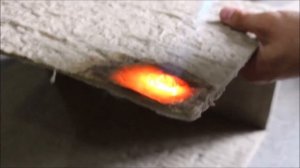 Испытание огнем базальтового картона ООО «Ротис»