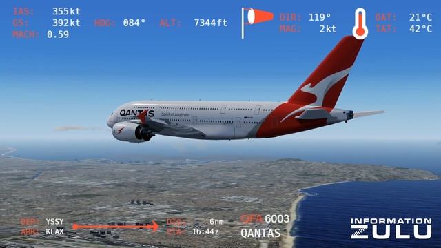 CLIP: SYDNEY-LAX QANTAS A380 HIBERNATION (VH-OQC) WITH ATC смотреть онлайн