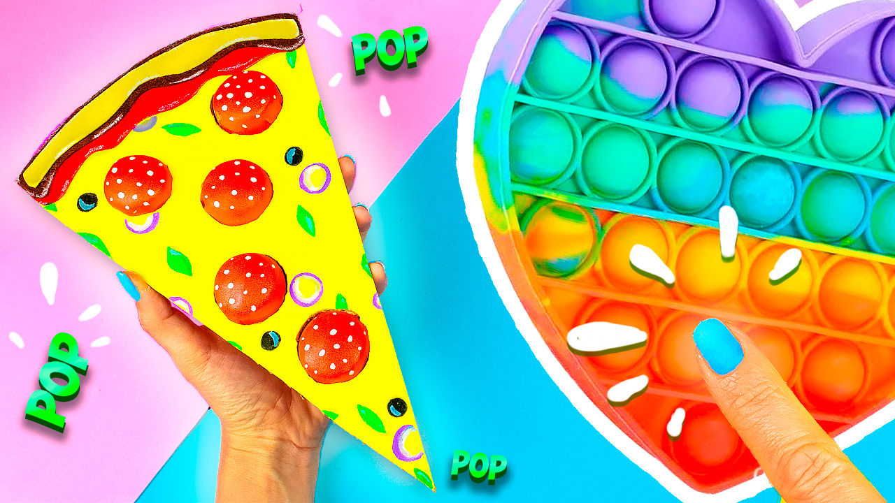 Как сделать Поп ит Антистресс Игрушка Пицца Пупырка