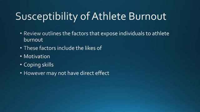 Athlete Burnout Presentation смотреть онлайн