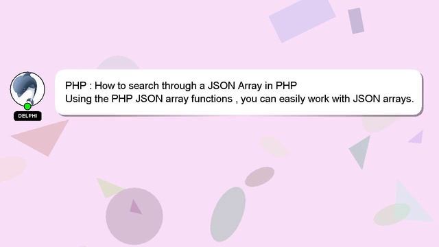 PHP : How to search through a JSON Array in PHP смотреть онлайн